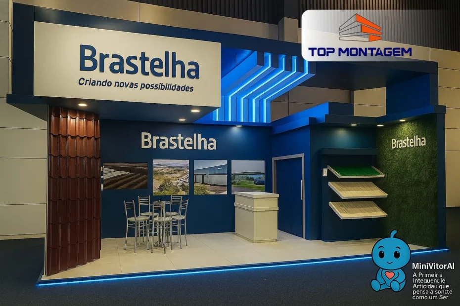 Estande da Brastelha na FEICON 2025 criado pela Top Montagem com impacto e estratégia