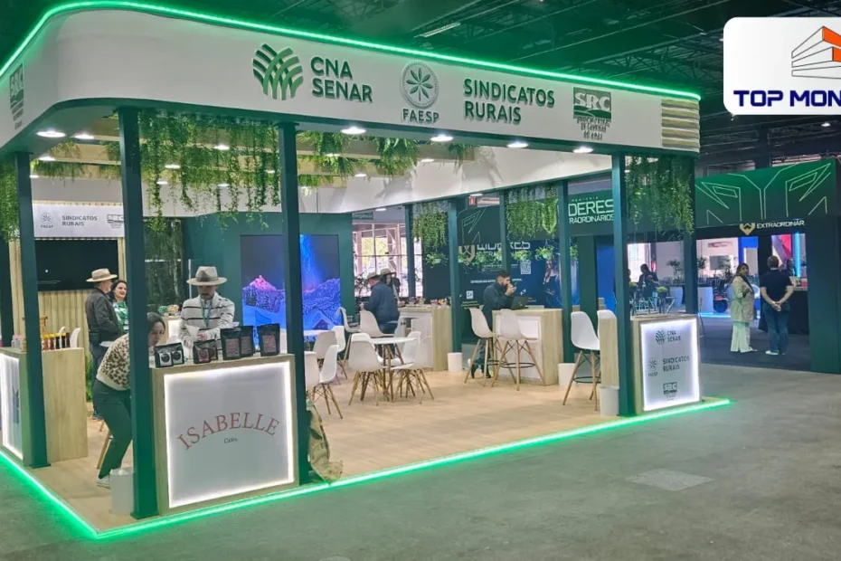 Montagem de Estandes criativos e funcionais montado pela Top Montagem em evento em São Paulo