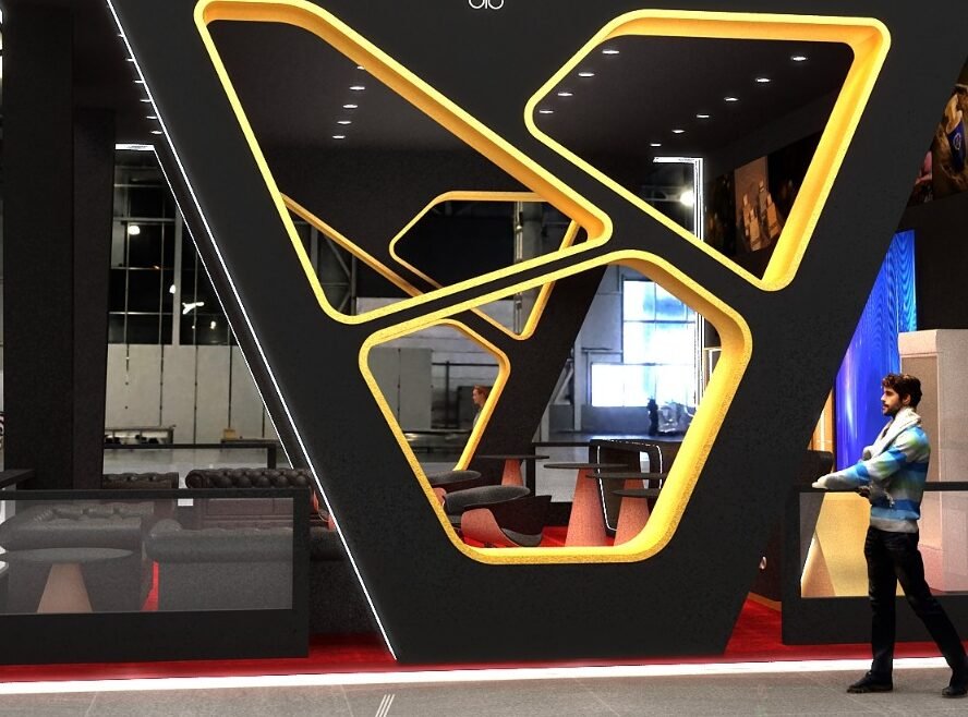 Montagem de estande da Beauty Fair